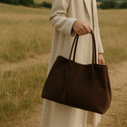 Rosavalo Suede Bag in Soft Vegan Suede | Minimalist Elegance & Large Capacity