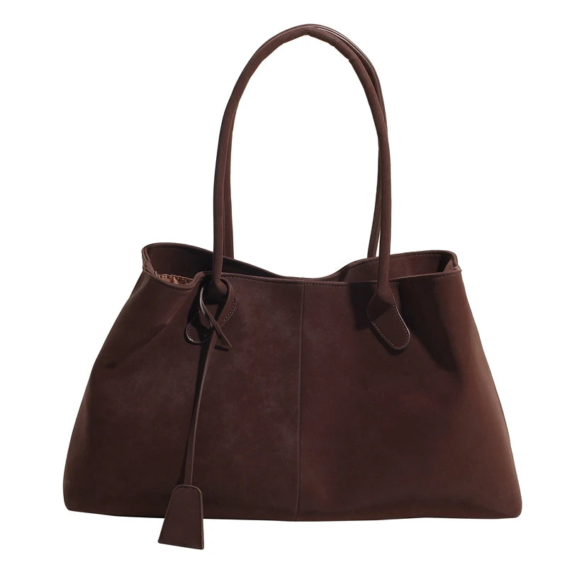 Rosavalo Suede Bag in Soft Vegan Suede | Minimalist Elegance & Large Capacity