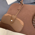 Rosavalo Élora Suede Bag | Natural Elegance & Timeless Allure