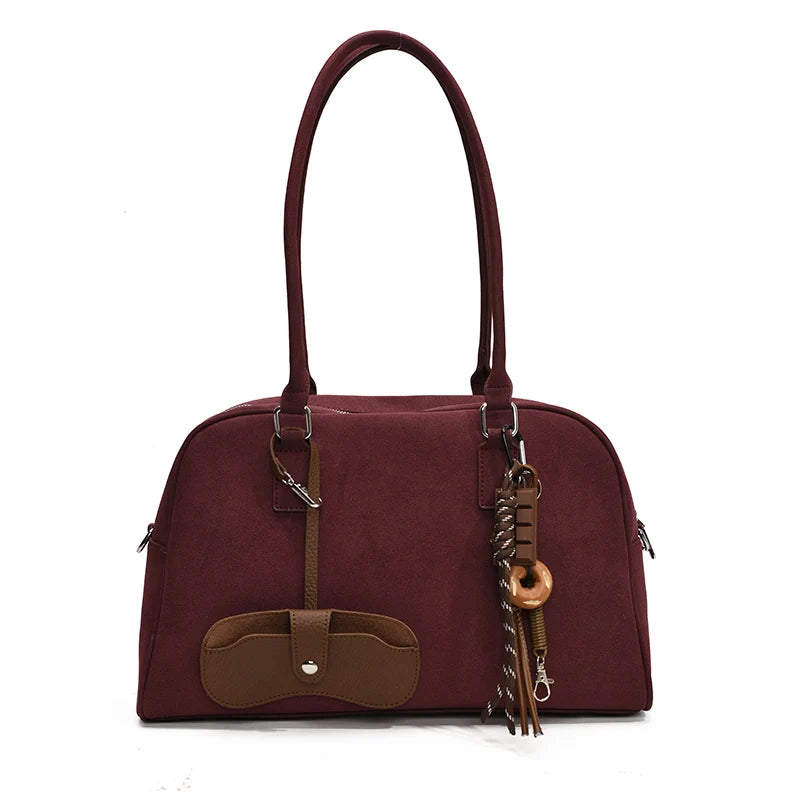 Rosavalo Élora Suede Bag | Natural Elegance & Timeless Allure