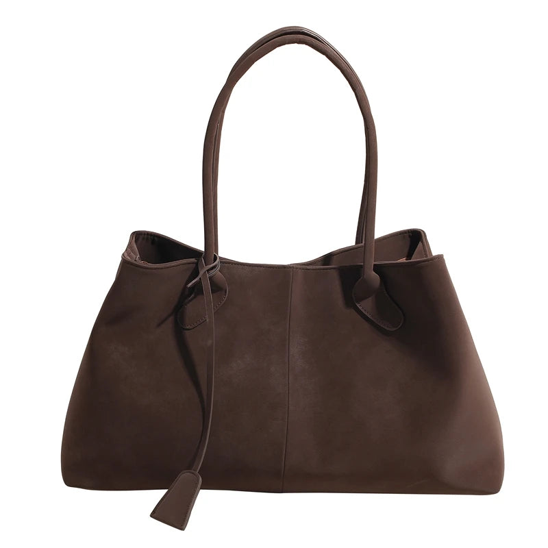 Rosavalo Suede Bag in Soft Vegan Suede | Minimalist Elegance & Large Capacity